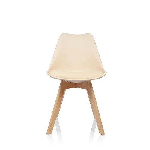 4x B-Ware hjh OFFICE Besucherstuhl Schalenstuhl SCANDI Esszimmer Kunststoff beige 4 St131