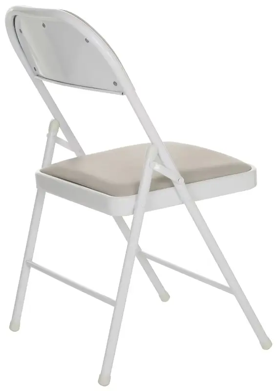 2x B-Ware MID.YOU Klappstuhl Faltstuhl Lederstuhl Leder Grau Indoor Klappbar 2 STÜCK