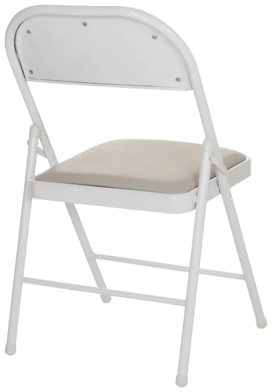 2x B-Ware MID.YOU Klappstuhl Faltstuhl Lederstuhl Leder Grau Indoor Klappbar 2 STÜCK
