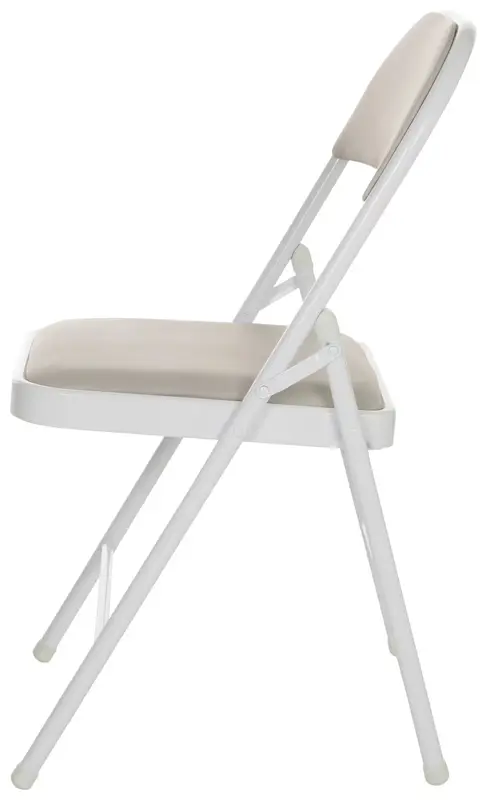 2x B-Ware MID.YOU Klappstuhl Faltstuhl Lederstuhl Leder Grau Indoor Klappbar 2 STÜCK
