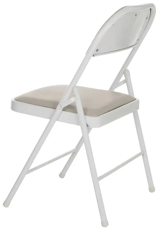 2x B-Ware MID.YOU Klappstuhl Faltstuhl Lederstuhl Leder Grau Indoor Klappbar 2 STÜCK