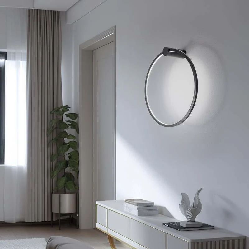 B-Ware Milagro Wandleuchte Wandlampe Saturno LED schwarz Aluminium 4.000 K Ø 50 cm 25 W