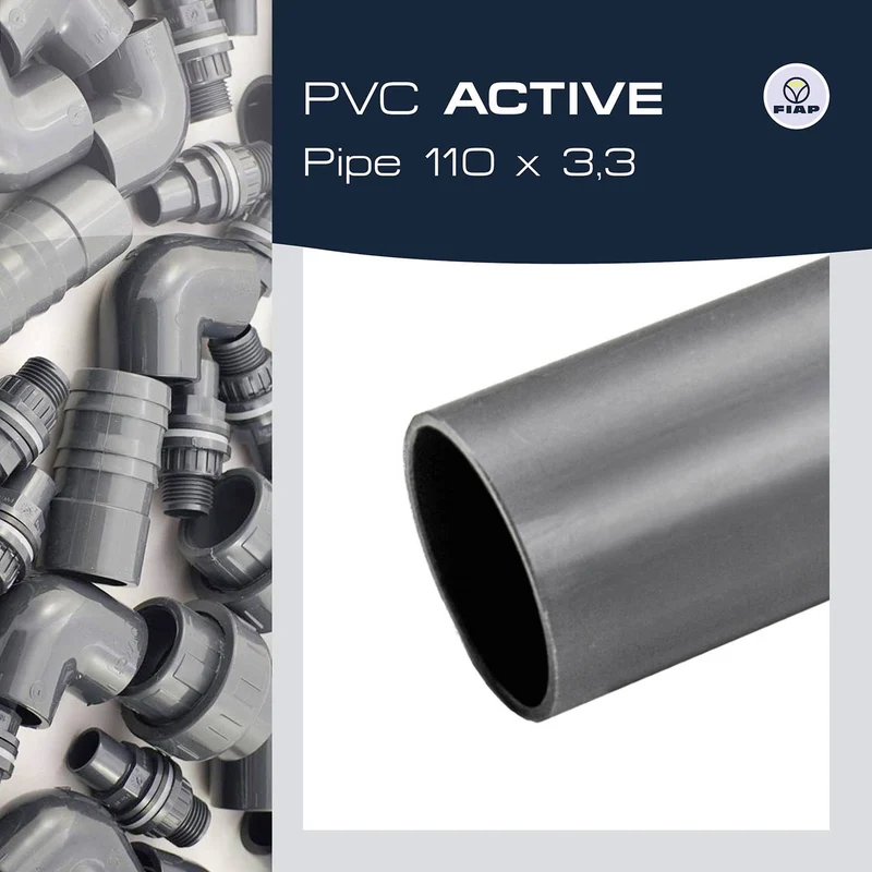 57x B-Ware FIAP Rohr Leitung PVC Rohrleitung PVCU 110 mm Wasserleitung 1 m 57 STÜCK