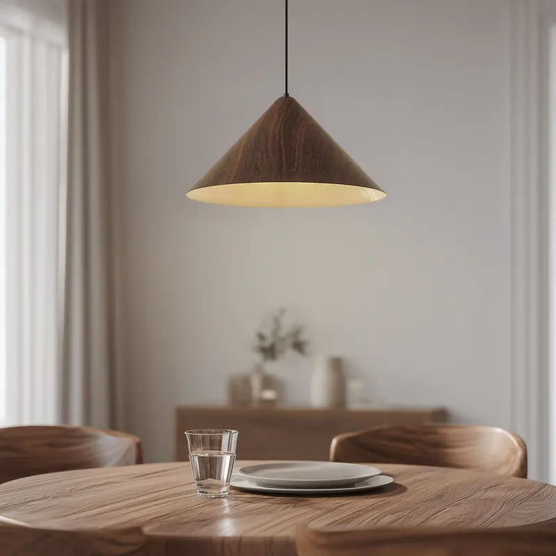 B-Ware Lindby Hängeleuchte Pendelleuchte Clarine Deckenlampe Holz Metall dimmbar Ø5966