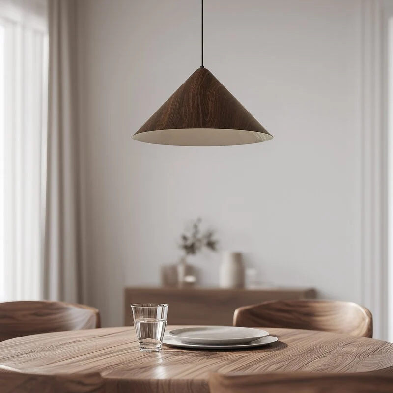 B-Ware Lindby Hängeleuchte Pendelleuchte Clarine Deckenlampe Holz Metall dimmbar Ø5966