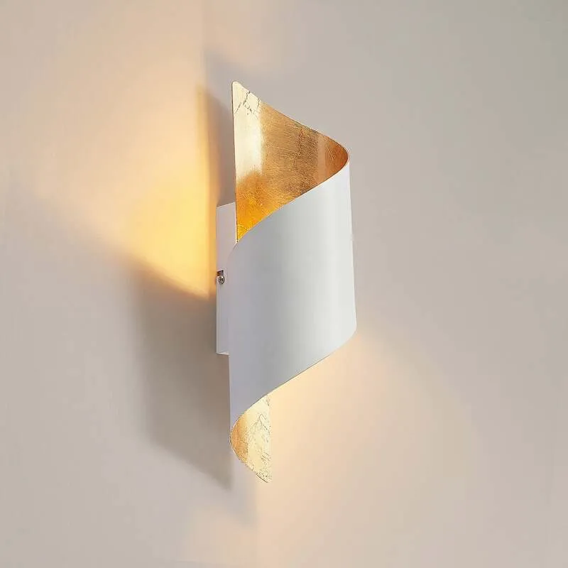 B-Ware Lindby Wandleuchte Desirio LED Wandlampe dimmbar Akzentbeleuchtung weiß gold