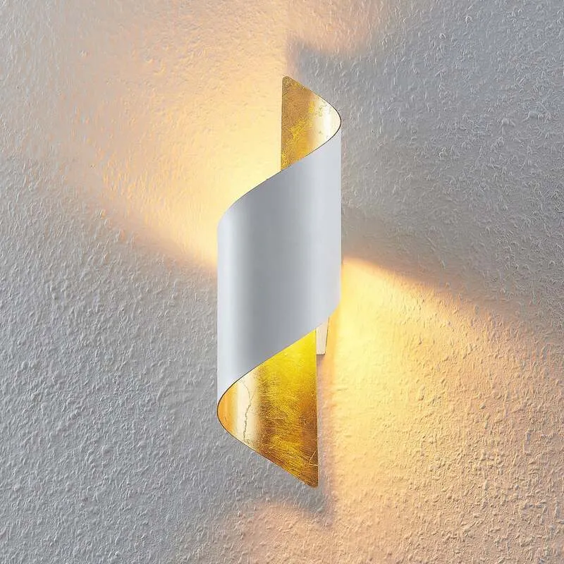 B-Ware Lindby Wandleuchte Desirio LED Wandlampe dimmbar Akzentbeleuchtung weiß gold