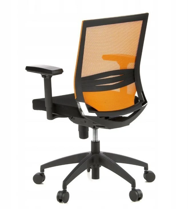 B-Ware Bürostuhl Chefsessel Drehstuhl hjh OFFICE PORTO BASE Netz Stoff schwarz orange
