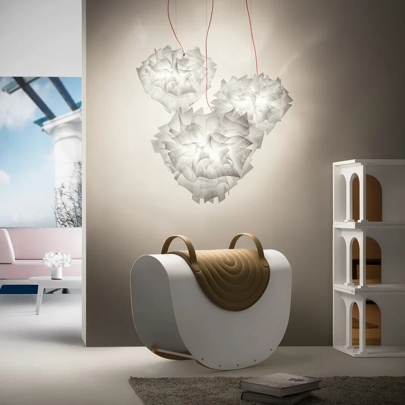 B-Ware SLAMP Pendelleuchte Hängelampe Veli Couture Weiß Opalflex