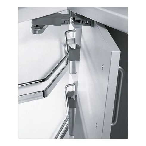 B-Ware Hettich Eckschrankdrehbeschlag Falttürbeschlag Revo 90° 800mm silber weiß
