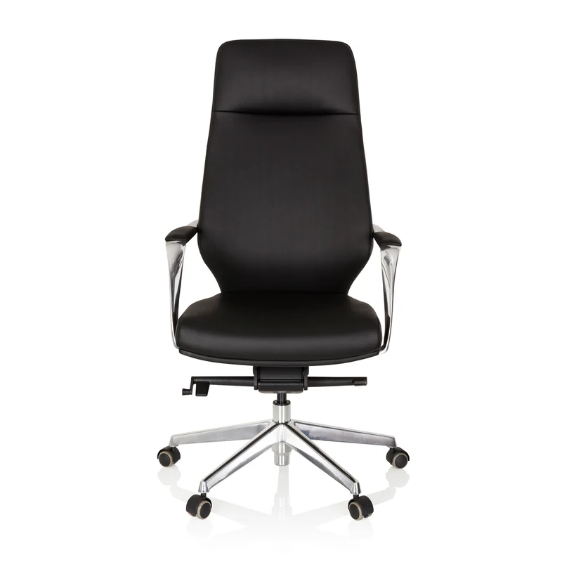 B-Ware hjh OFFICE Chefsessel Bürostuhl Drehstuhl VELVET Kunstleder Schwarz Armlehnen
