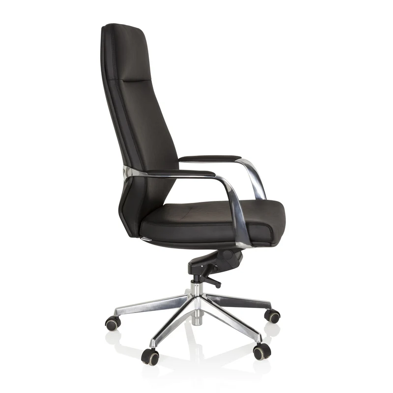 B-Ware hjh OFFICE Chefsessel Bürostuhl Drehstuhl VELVET Kunstleder Schwarz Armlehnen