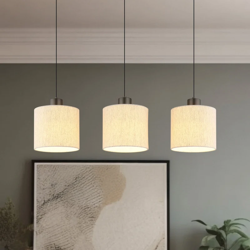 B-Ware Globo Pendelleuchte Hängelampe LED Thea Wohnzimmer creme schwarz matt