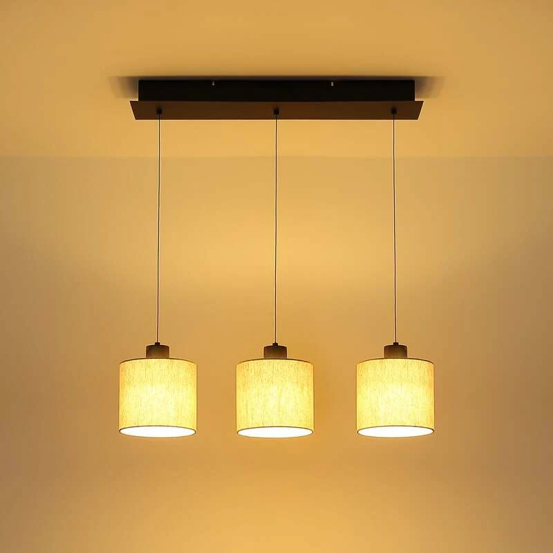 B-Ware Globo Pendelleuchte Hängelampe LED Thea Wohnzimmer creme schwarz matt
