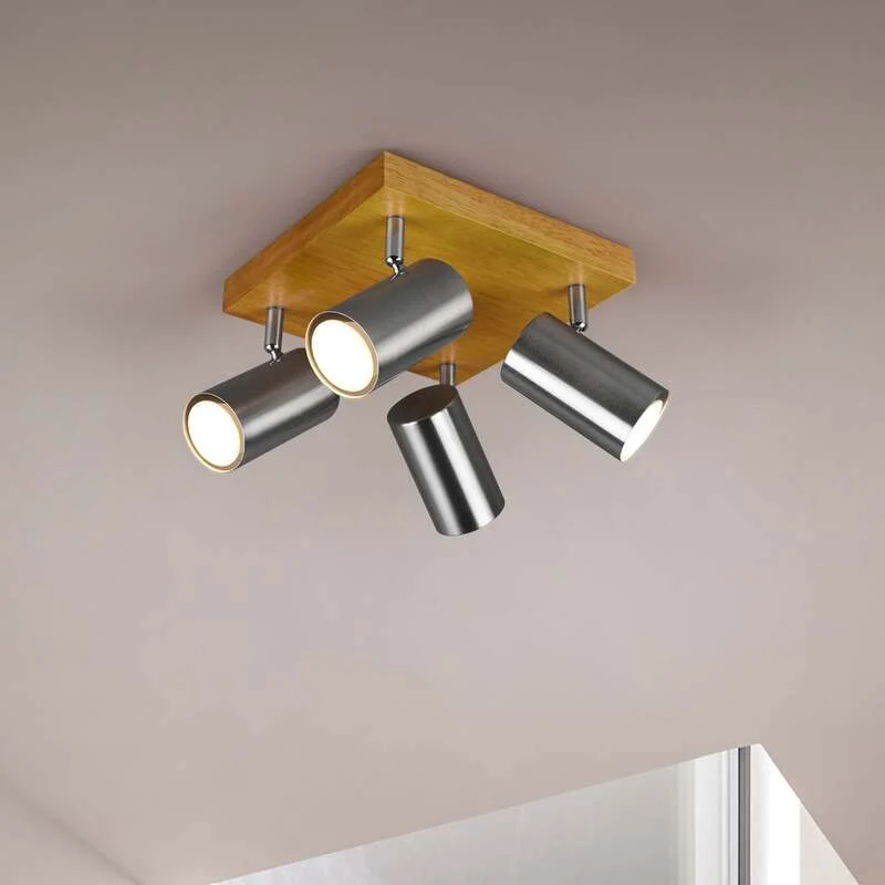 B-Ware Trio Lighting Deckenstrahler Deckenspot Marley Nickel matt Strahler Esszimmer