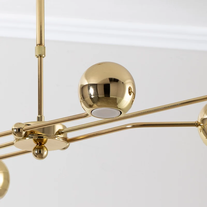 B-Ware Jupiter Hängeleuchte Tiana Pendelleuchte gold Stahl dimmbar LED 6flg SIEHE TEXT