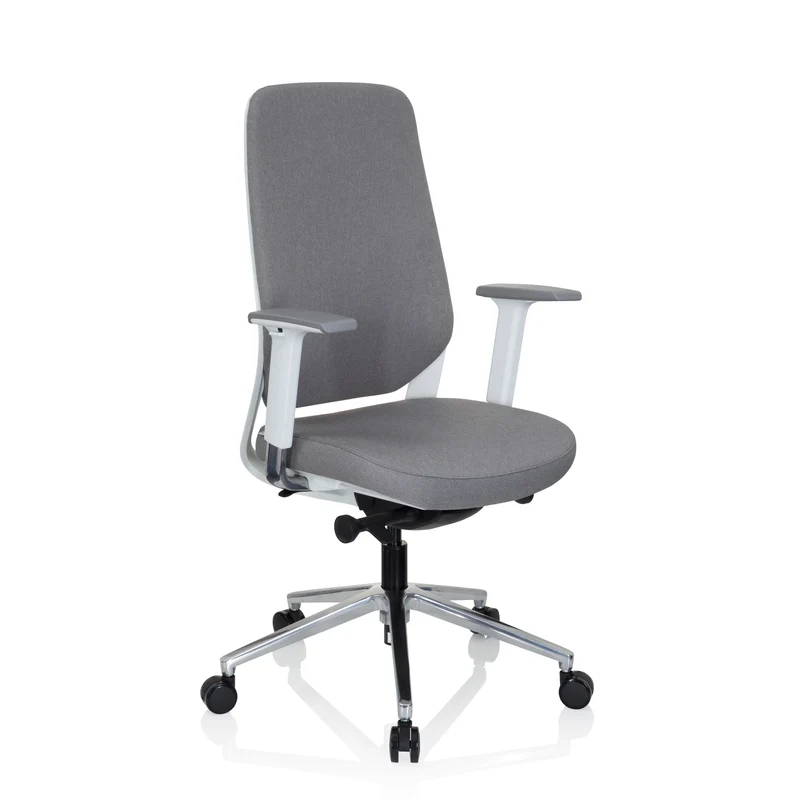B-Ware hjh OFFICE Bürostuhl Drehsessel Stuhl grau Synchronmechanik Armlehnen Möbel729