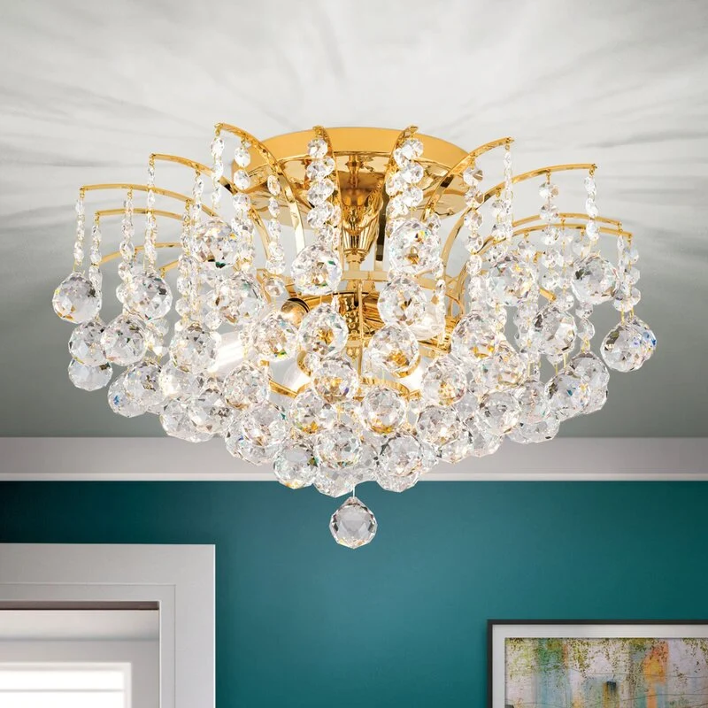 B-Ware ORION Deckenleuchte Lampe LENNARDA 24 Karat vergoldet gold SIEHE TEXT/FOTO392