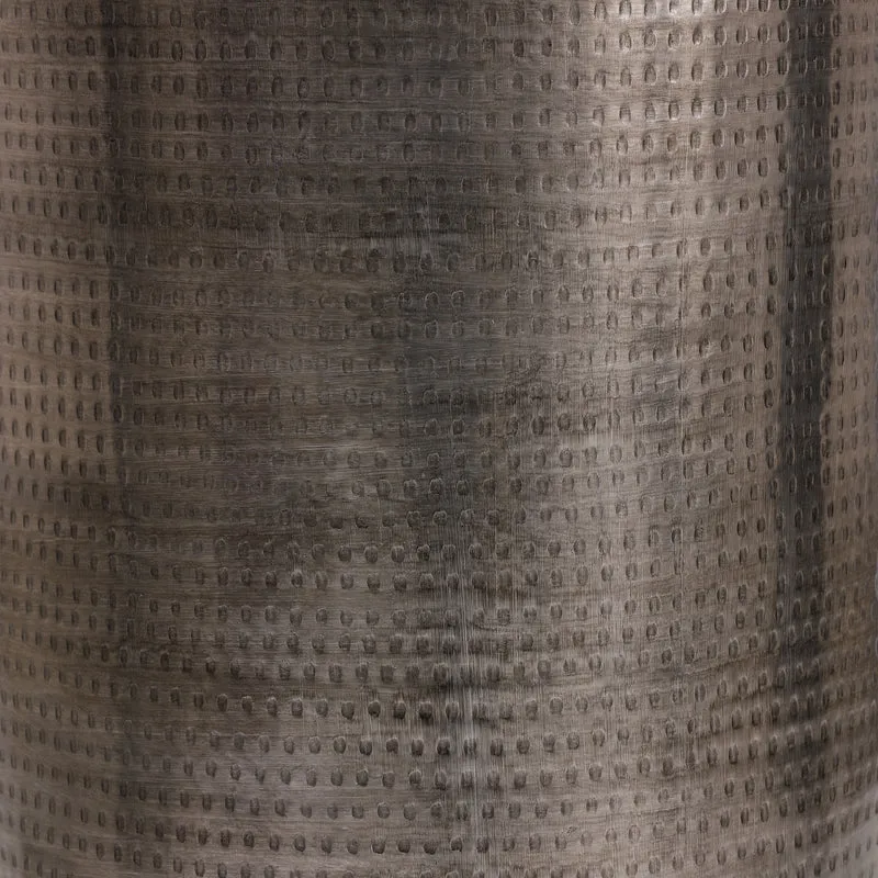 Beistelltisch Ø 40x50 cm Vintage-Silber aus Aluminium WOMO-Design