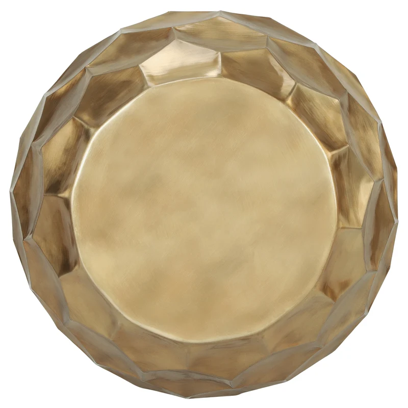 Beistelltisch Ø 28x50 cm Gold aus Metall WOMO-Design