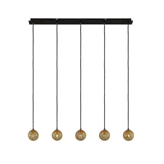 B-Ware Lucande Zale Hängeleuchte Hängeleuchte Lampe Leuchte 40W IP20 dimm länglich, 5-f