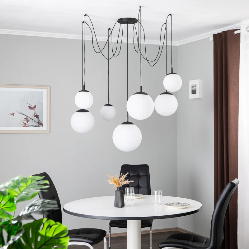 B-Ware Hängeleuchte Esme Opalglas siebenflammig dezentral Deckenlampe Deckenleuchte