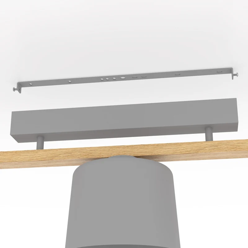 B-Ware Eglo Deckenleuchte Lampe Mariel 3-flammig hellgrau holz natur Leuchte Spot833