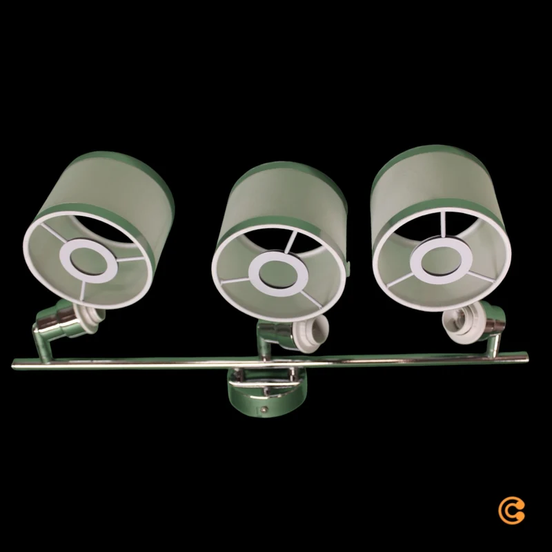 B-Ware JUST LIGHT Deckenstrahler Spot Lampe Accor chrom weiß Kunststoff Textil drehbar