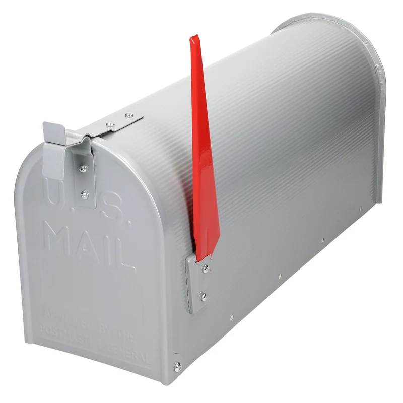 Briefkasten US Mailbox inkl. Standfuß Grau aus Aluminium ML-Design