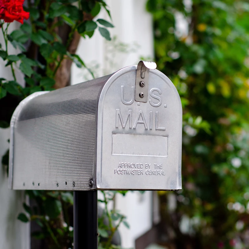 Briefkasten US Mailbox inkl. Standfuß Grau aus Aluminium ML-Design