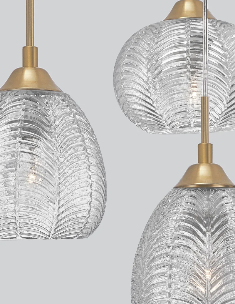 B-Ware Nova Luce Pendelleuchte Hängeleuchte VARIO Gold 3fach dimmbar E27 LED Wohnzimmer