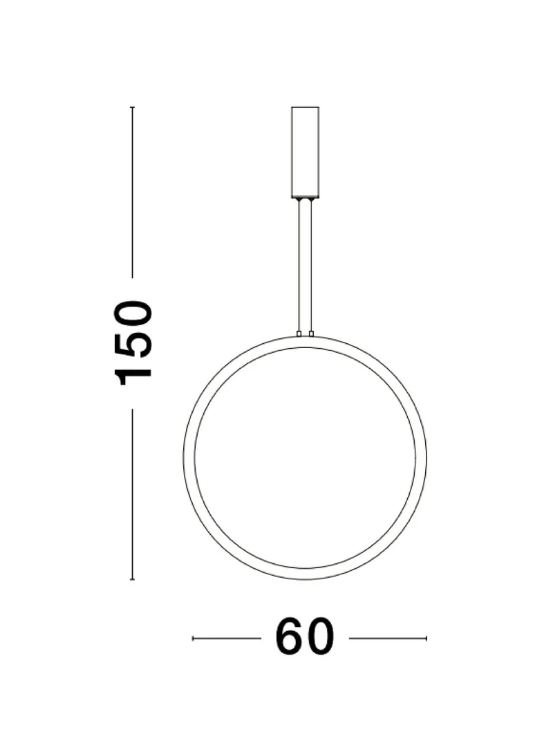 B-Ware Nova Luce Pendelleuchte Hängeleuchte CHANGE LED Messing Warmweiß dimmbar 60 cm