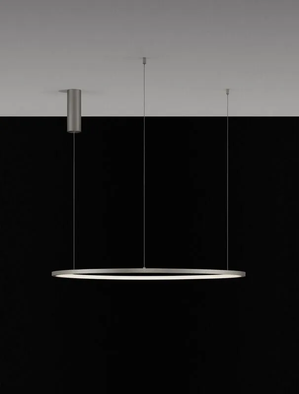 B-Ware Nova Luce Pendelleuchte Hängeleuchte TARQUIN LED Silber Warmweiß dimmbar Ø 80 cm
