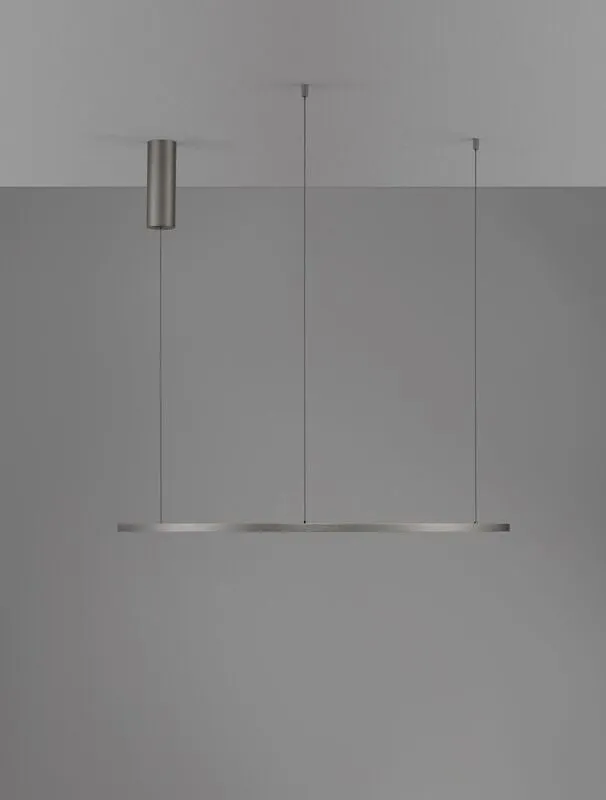 B-Ware Nova Luce Pendelleuchte Hängeleuchte TARQUIN LED Silber Warmweiß dimmbar Ø 80 cm