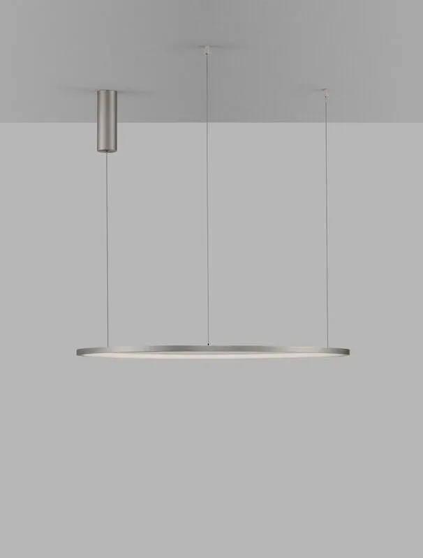 B-Ware Nova Luce Pendelleuchte Hängeleuchte TARQUIN LED Silber Warmweiß dimmbar Ø 80 cm