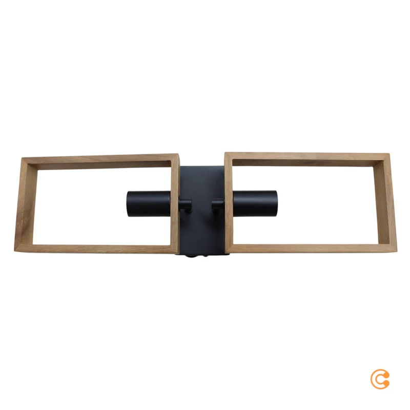 B-Ware JUST LIGHT Deckenleuchte Lampe Leuchte JUST LIGHT Frame braun schwarz Holz 2flg