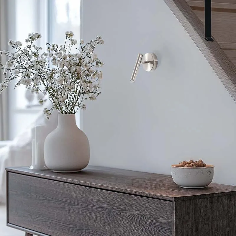 B-Ware Sopel Wandleuchte Lampe silber 1-flammig Stahl G9 Höhe 15 cm