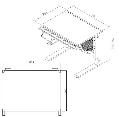 B-Ware hjh OFFICE Kinderschreibtisch Tisch höhenverstellbar neigbar buche silber 8519