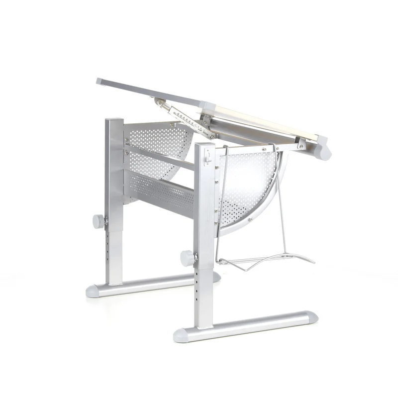 B-Ware hjh OFFICE Kinderschreibtisch Tisch höhenverstellbar neigbar buche silber 8519
