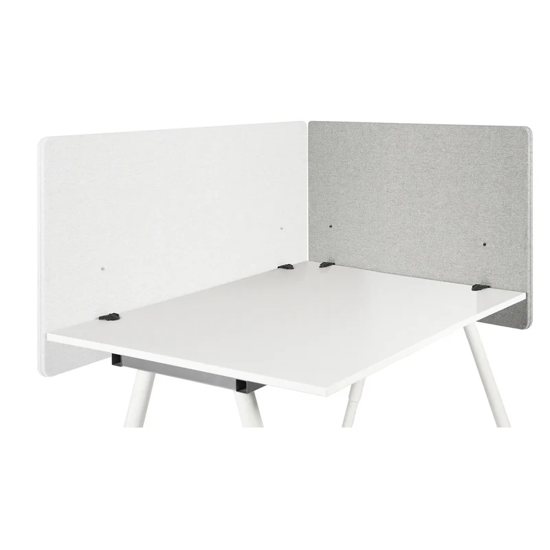 B-Ware hjh OFFICE FLEXMIUT D SIDE Tischtrennwand Akustik Sichtschutz Hellgrau 80cm