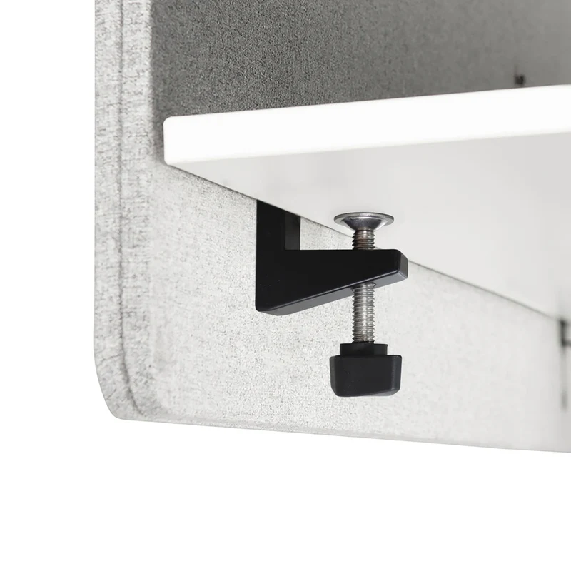 B-Ware hjh OFFICE FLEXMIUT D SIDE Tischtrennwand Akustik Sichtschutz Hellgrau 80cm
