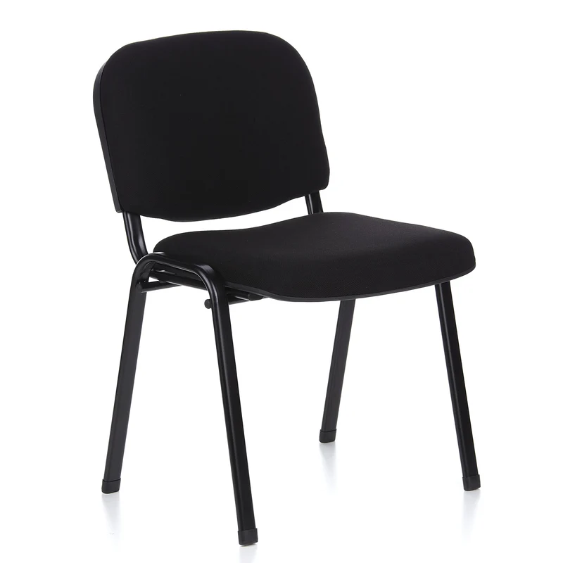 B-Ware hjh OFFICE Vierfußstuhl Sitzgelegenheit Besucherstuhl Schwarz Stoff 4er Pac3