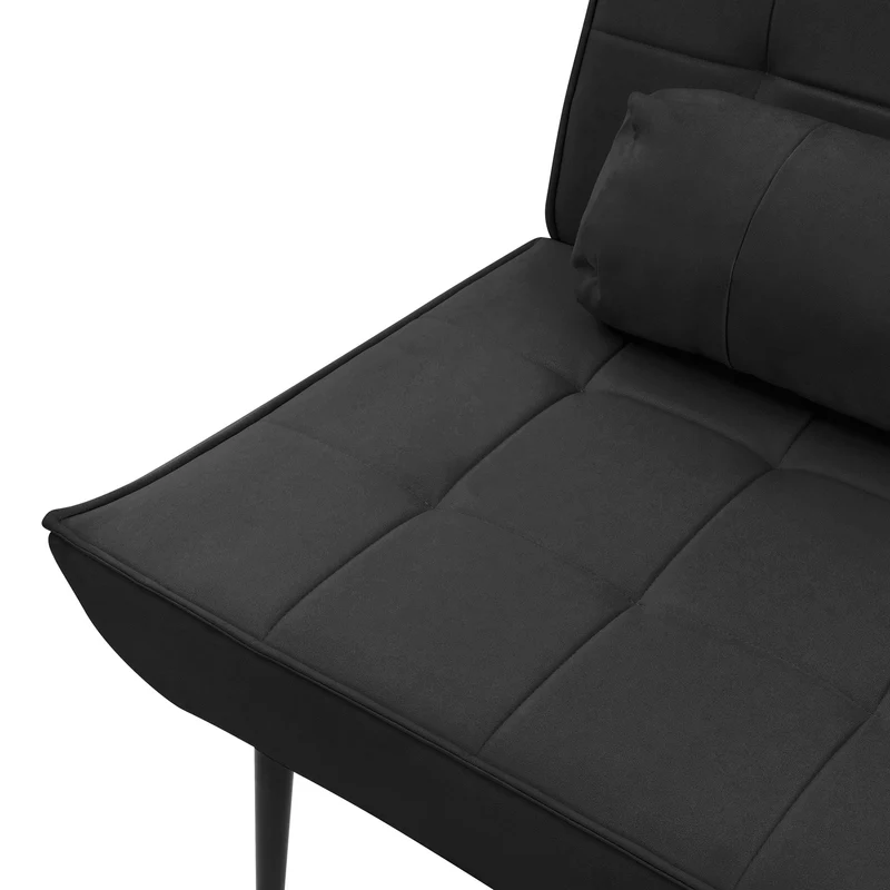 ML-DESIGN | Sessel mit Lendenkissen 79x100x97 cm aus Kunstleder Schwarz Relaxsessel Loungesessel bequem Retro Lesesessel Polstersessel für Wohnzimmer