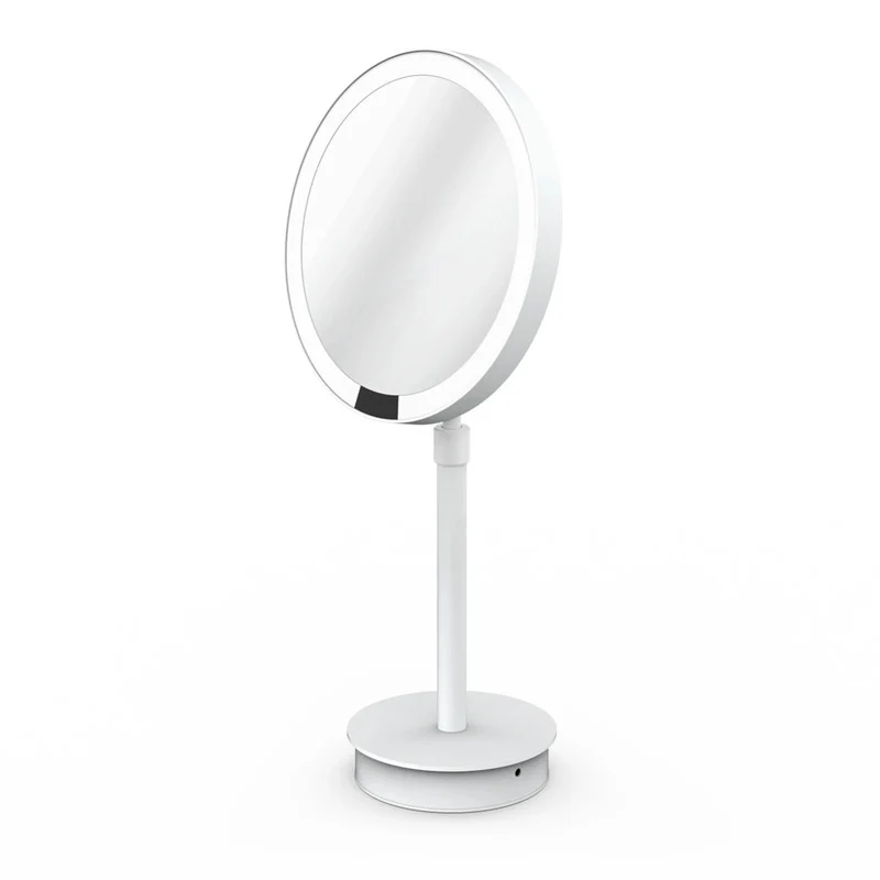 B-Ware Decor Walther Standspiegel Schminkspiegel Kosmetikspiegel LED weiß Sensor Akku