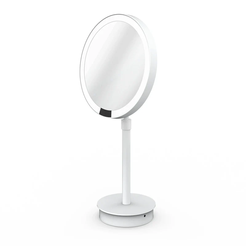B-Ware Decor Walther Standspiegel Schminkspiegel Kosmetikspiegel LED weiß Sensor Akku