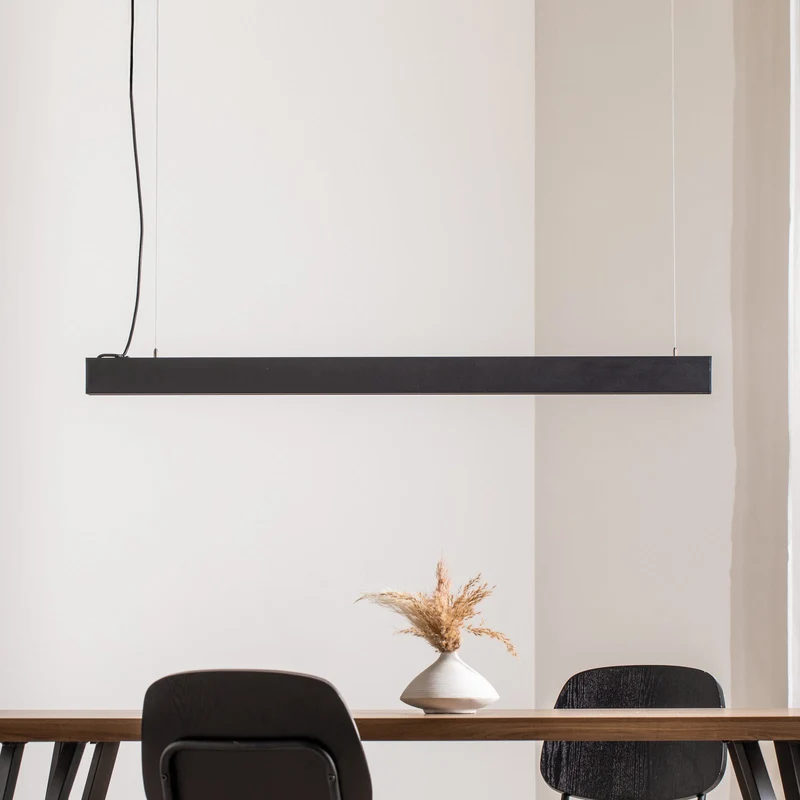 B-Ware Luxe LED Hängeleuchte Pendelleuchte schwarz Metall 1125 cm 4000 K