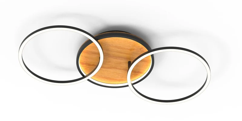 B-Ware Eco-Light LED-Deckenleuchte Kiru pinie Länge 87,4 cm Holz Deckenleuchte Lampe