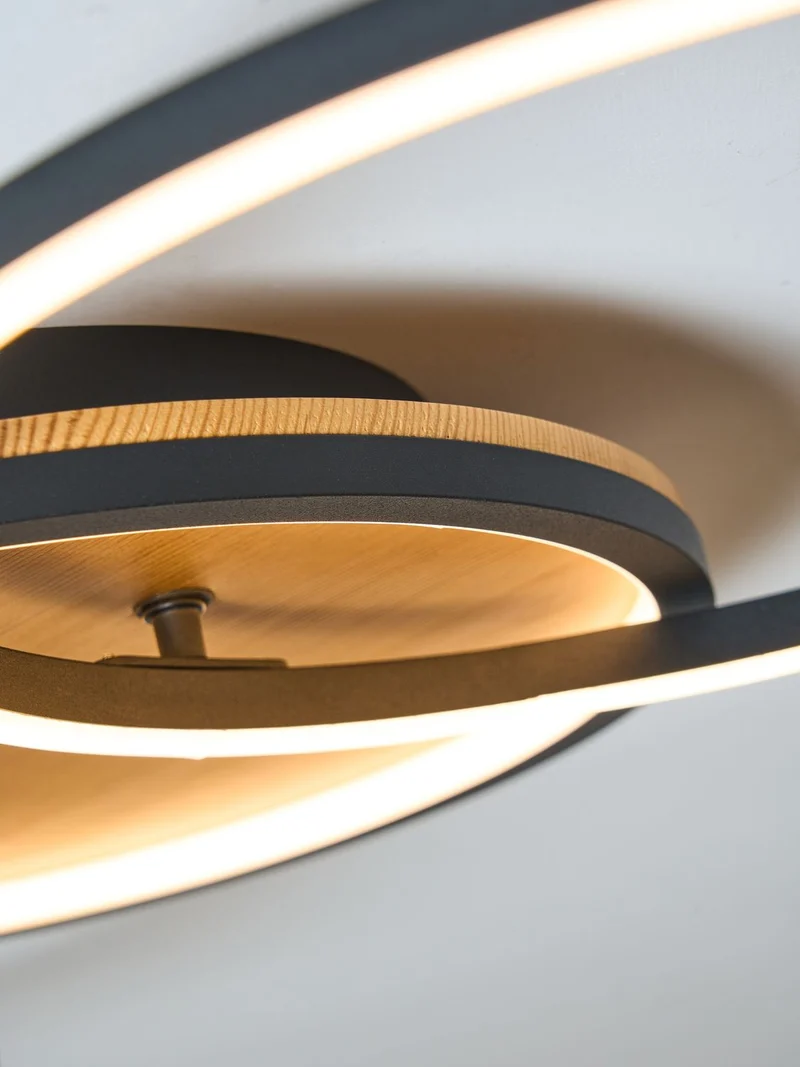 B-Ware Eco-Light LED-Deckenleuchte Kiru pinie Länge 87,4 cm Holz Deckenleuchte Lampe