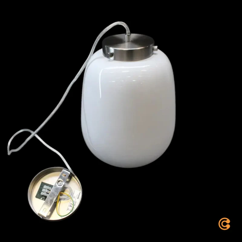 B-Ware Lucande Stehleuchte Standlampe Tessi Beleuchtung Weiss Silber Minimalistisch