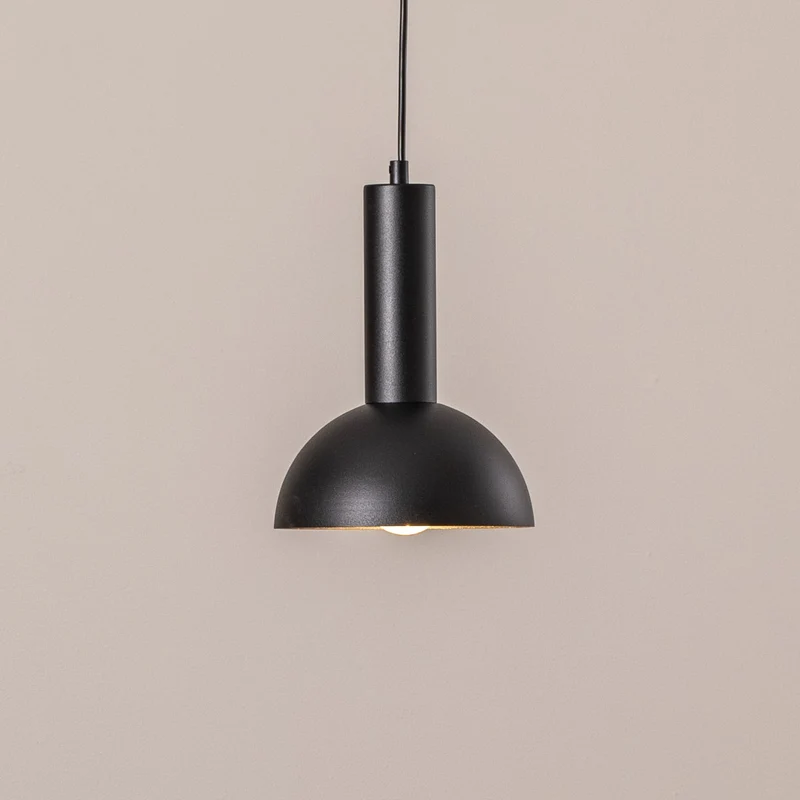 B-Ware Hängeleuchte Vitrum Pendelleuchte Cupola S schwarz Stahl halbrund Ø 19cm E27 LED